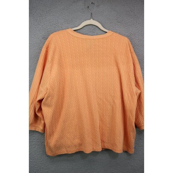 Lauren Ralph Lauren Orange Cable Knit Tank Top and Sweater Set-Size 3X - Picture 7 of 15